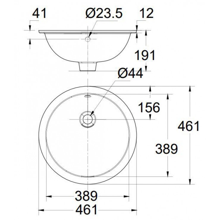 Bản vẽ kích thước lavabo rửa mặt 0433WT American