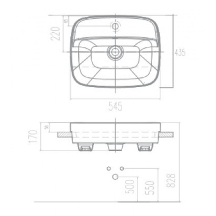 Bản vẽ lavabo American VF0519