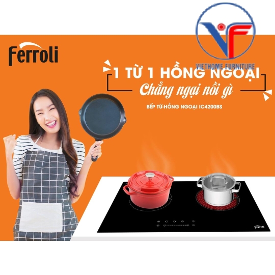 Bếp từ-hồng ngoại Ferroli IC4200BS