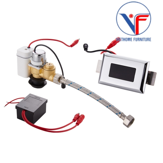 Bộ Van Xả Cảm Ứng Cho Bồn Tiểu Nam - Van Xả Tiểu Tự Động Bằng Đồng Thau
