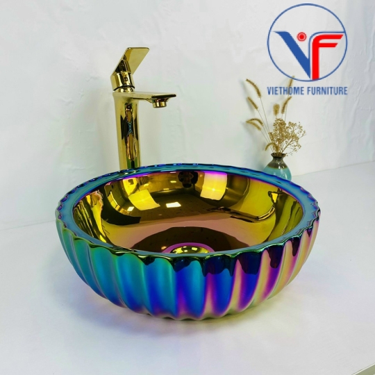 LAVABO - CHẬU RỬA MẶT ĐẶT BÀN TRÒN 7 MÀU