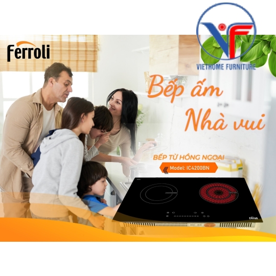 Bếp từ-hồng ngoại Ferroli IC4200BN