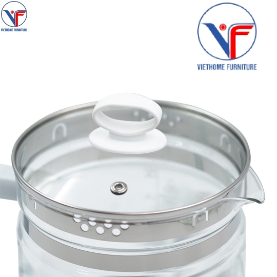 Ấm điện đa năng 1.8L Rapido RMK0818-S , bình siêu tốc thủy tinh chịu nhiệt, BH12 tháng