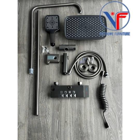 SEN CÂY TẮM ĐỨNG PHUN MƯA 2 ĐƯỜNG NƯỚC NÓNG LẠNH NÚT PHÍM HÌNH CHÓP
