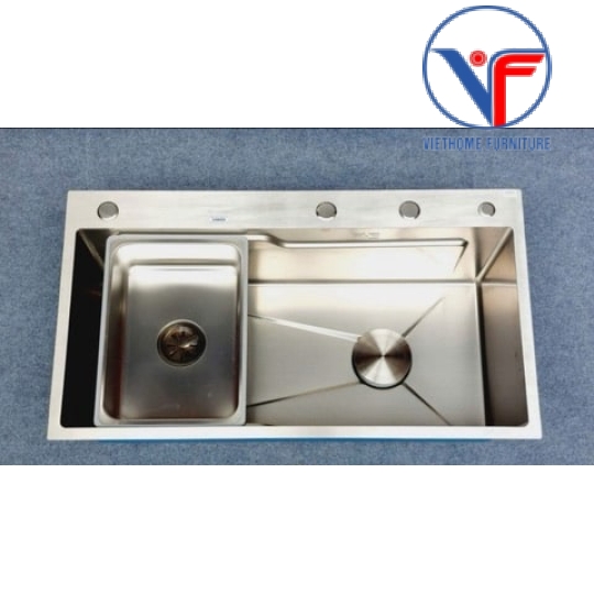 CHẬU RỬA CHÉN, BÁT 1 HỐ INOX 82x45CM KHÔNG KÈM VÒI
