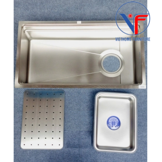 Chậu chén 1 hộc âm bàn kích thước 78x43 INOX 