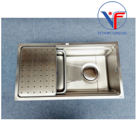 Chậu chén 1 hộc âm bàn kích thước 78x43 INOX 