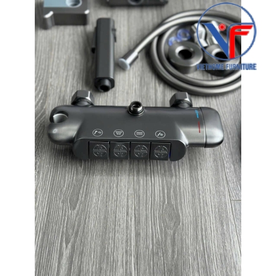 SEN CÂY TẮM ĐỨNG PHUN MƯA 2 ĐƯỜNG NƯỚC NÓNG LẠNH NÚT PHÍM HÌNH CHỮ