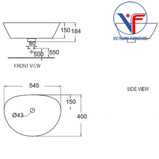 Chậu Rửa Lavabo American Standard WP-F633 Neo Modern Đặt Bàn