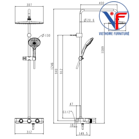 Bộ Sen Cảm Biến Nhiệt American Standard WF-4955 EasySET
