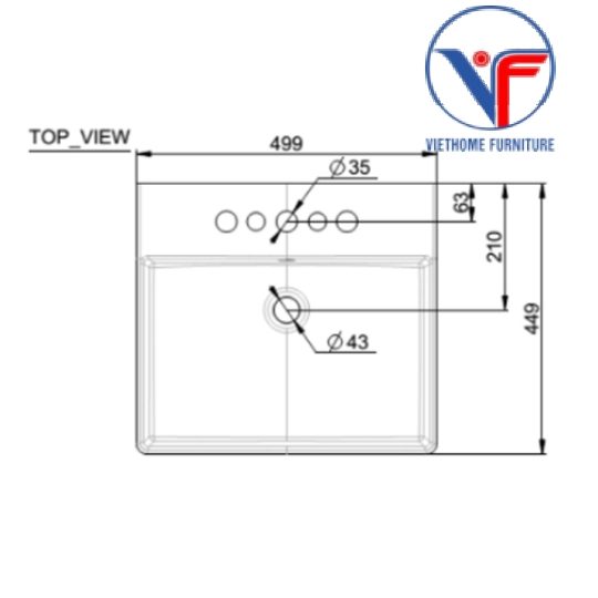 Chậu Rửa Đặt Bàn American Square WP-F613