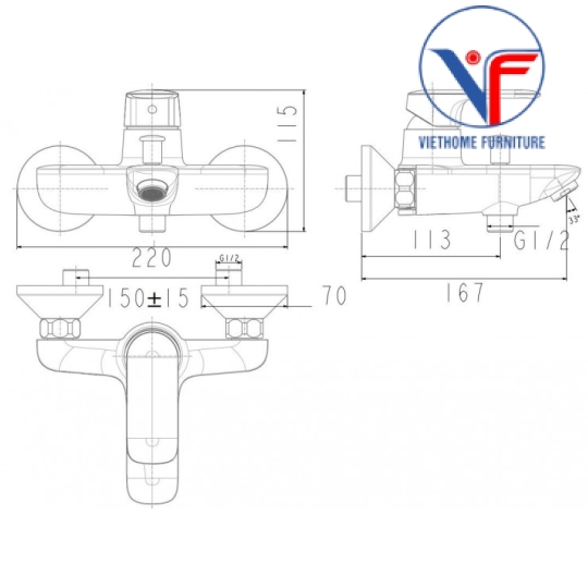 Củ Sen American Standard WF-1M11 Loven Nóng Lạnh