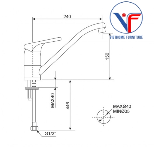 Vòi Bếp Nóng Lạnh American Standard Ceraplan WF-5637