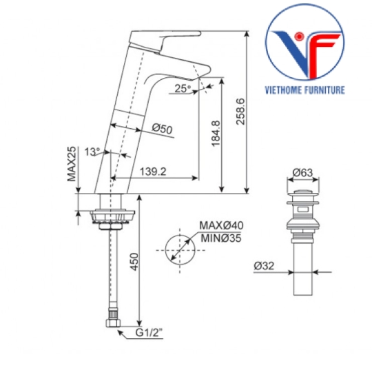 Vòi Lavabo Nóng Lạnh American Standard Active WF-3902