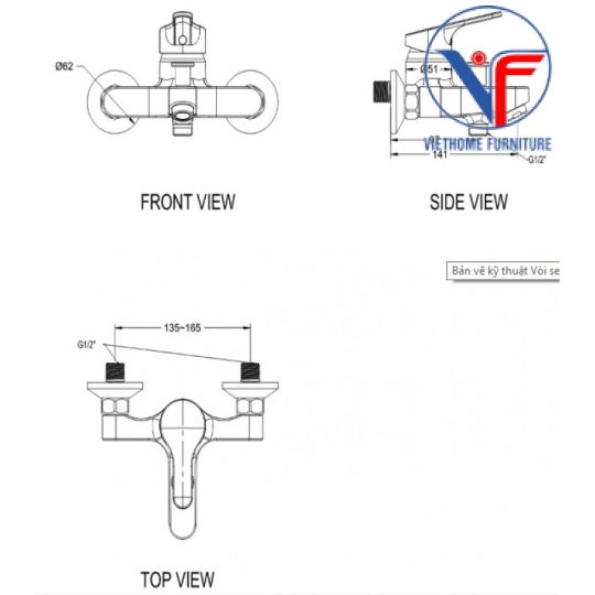 Vòi Sen Nóng Lạnh American Standard Concept WF-1411