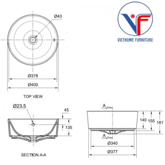 Chậu Rửa Đặt Bàn American Standard Acacia E 0509-WT