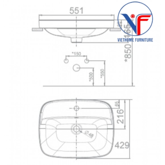 Chậu Rửa Đặt Bàn American VF-0420 Signature