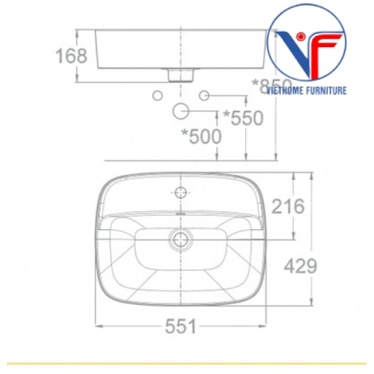 Chậu Rửa Đặt Bàn American WP-0618 Signature
