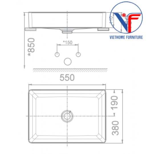 Chậu Rửa Đặt Bàn American WP-F412 Acacia E Supasleek