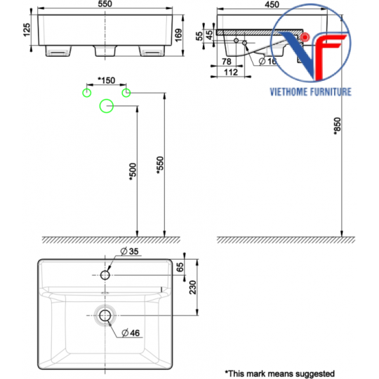 Chậu Rửa Bán Âm American WP-F419 Acacia E Supasleek