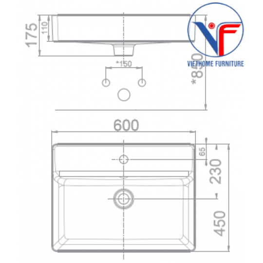 Chậu Rửa Đặt Bàn American WP-F420 Acacia E Supasleek