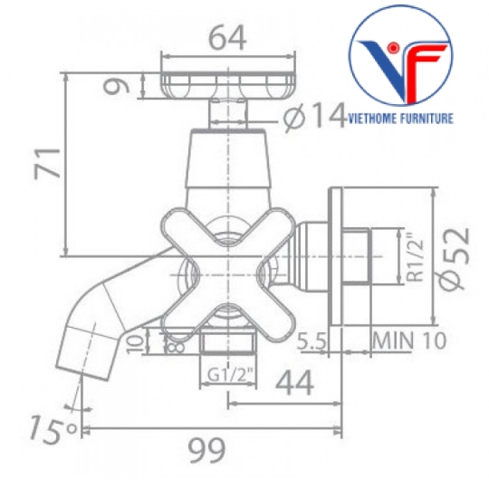 Vòi Tắm Sen Lạnh American Standard WF-T703 Winston