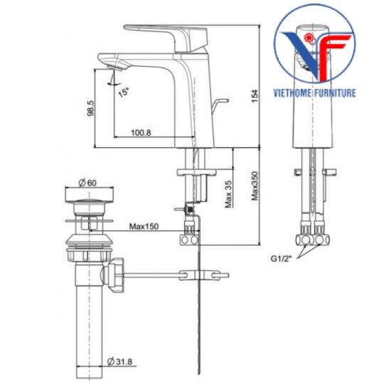 Vòi Lavabo American Standard WF-1701 Signature Nóng Lạnh