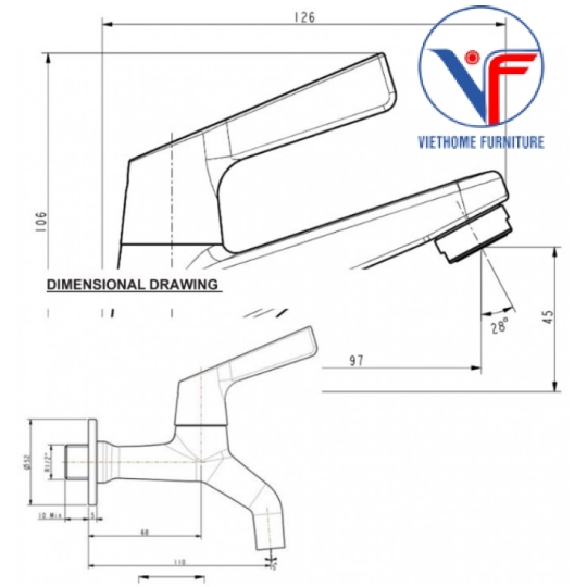 Vòi Gắn Tường American Standard WF-T602 Lạnh Winston