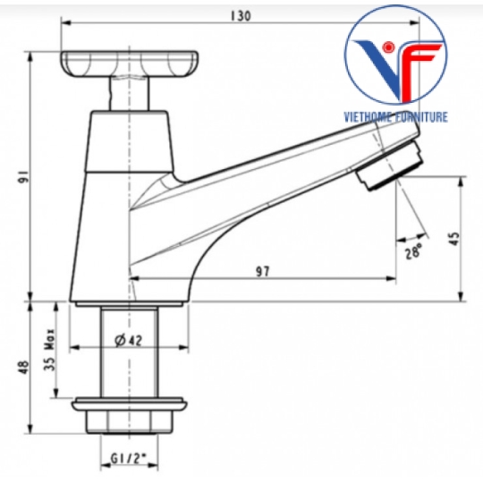 Vòi Lavabo American Standard WF-T701 Lạnh Winston