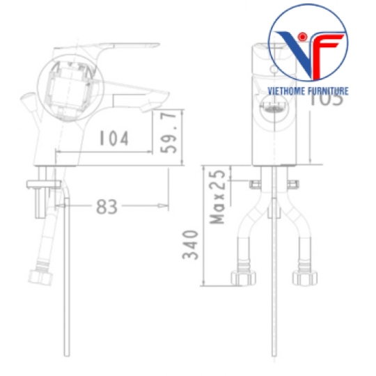 Vòi Lavabo American Standard Cygnet WF-0301 Nóng Lạnh
