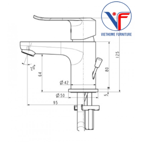 Vòi Lavabo American Standard WF-0701 Neo Modern Nóng Lạnh