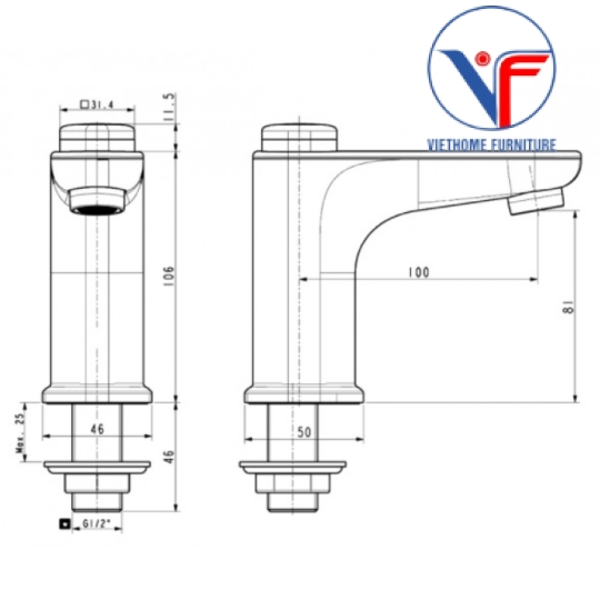 Vòi Lavabo American Standard Gala WF-T823W Nước Lạnh Màu Trắng