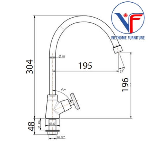 Vòi Bếp Lạnh American Standard WF-T706