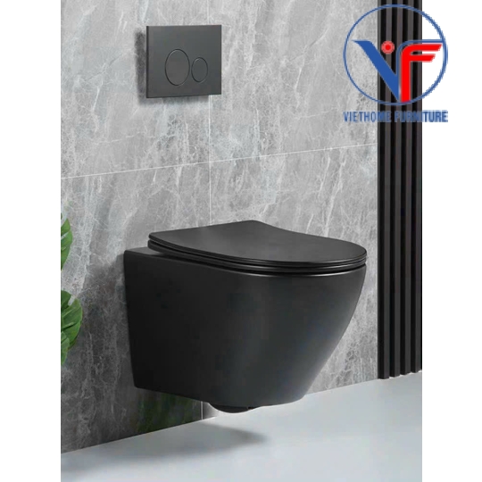 BỒN CẦU TREO TƯỜNG MEN SỨ ĐEN