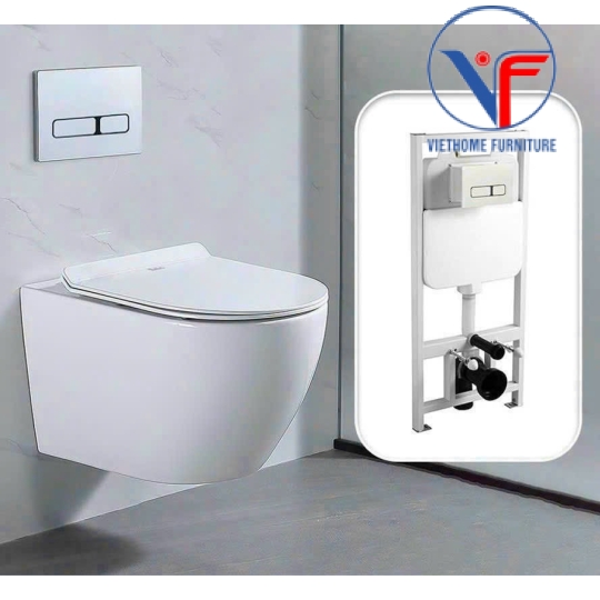 BỒN CẦU TREO TƯỜNG MEN SỨ ĐEN