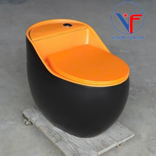 Bồn Cầu Trứng Đen Cam 9273