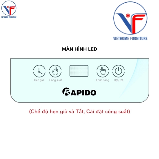 Ấm điện đa năng 1.8L Rapido RMK0818-S , bình siêu tốc thủy tinh chịu nhiệt, BH12 tháng
