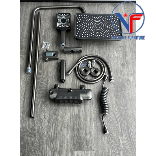 SEN CÂY TẮM ĐỨNG PHUN MƯA 2 ĐƯỜNG NƯỚC NÓNG LẠNH NÚT PHÍM HÌNH CHỮ