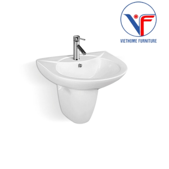 Chậu Lavabo Kèm Chân Treo Tường T02