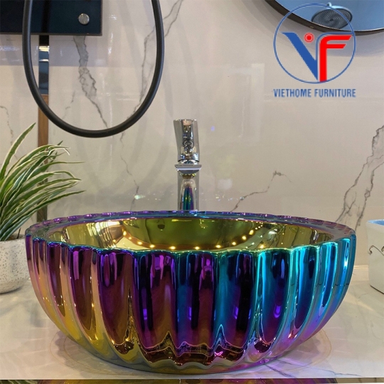 LAVABO - CHẬU RỬA MẶT ĐẶT BÀN TRÒN 7 MÀU