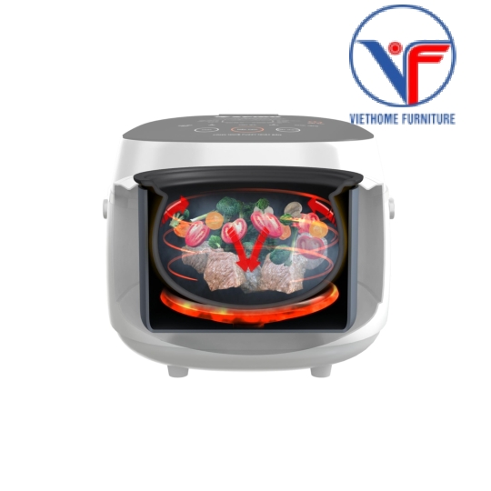 Nồi cơm điện tử Rapido RC-1.2D 500W 1.2L công nghệ nhật bản, 10 chức năng nấu, bảo hành 1 Năm
