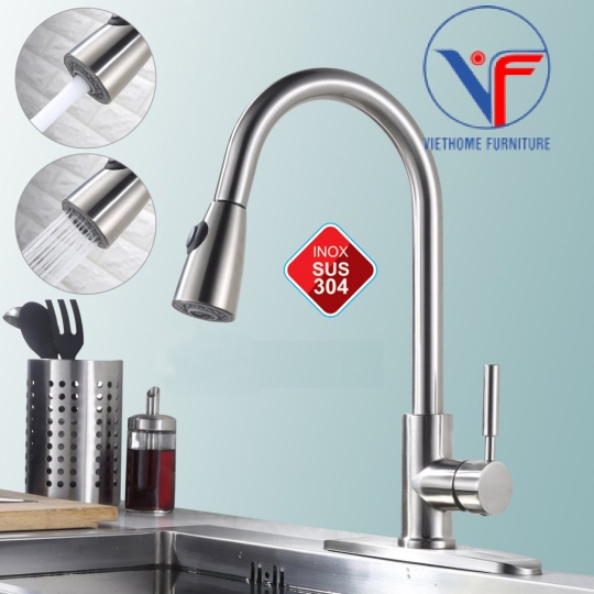 VÒI CHÉN DÂY RÚT INOX CNL111