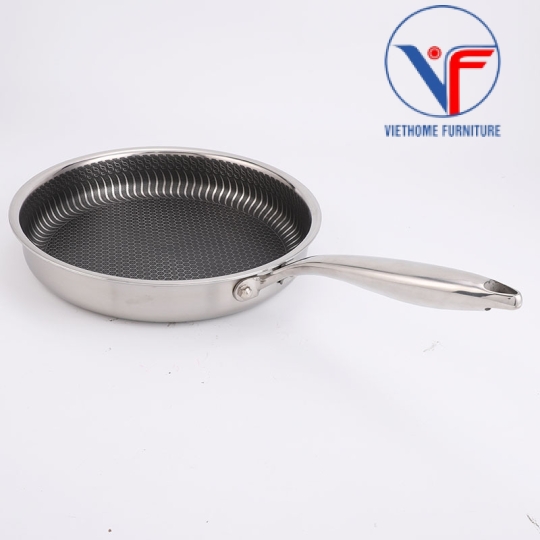 Chảo chống dính 2 mặt 5 lớp inox 316 công nghệ khắc laser tổ ong 30cm