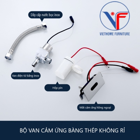 Bộ Van Xả Cảm Ứng Cho Bồn Tiểu Nam - Van Xả Tiểu Tự Động