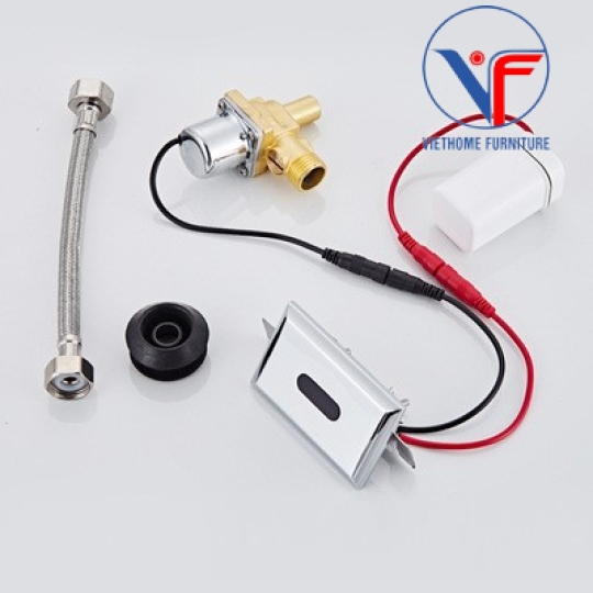 Bộ Van Xả Cảm Ứng Cho Bồn Tiểu Nam - Van Xả Tiểu Tự Động Bằng Đồng Thau