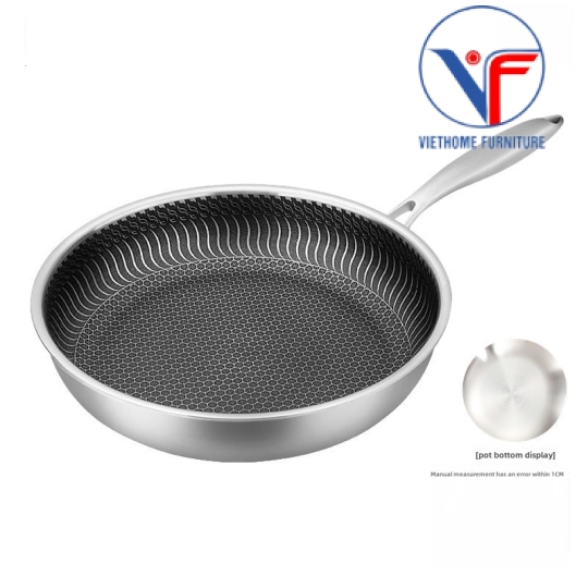 Chảo chống dính 2 mặt 5 lớp inox 316 công nghệ khắc laser tổ ong 30cm