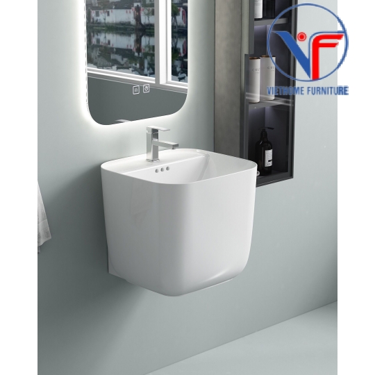Chậu Lavabo Vuông Treo Tường LB:C14