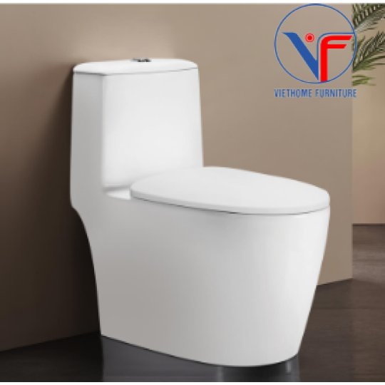 Bồn cầu 1 khối men sứ chống bám bẩn xả xoáy mạnh mã S520