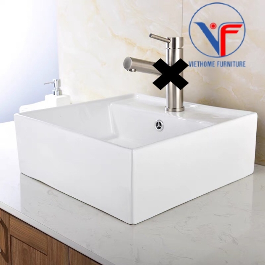 Lavabo treo tường - Chậu rửa mặt treo tường vuông