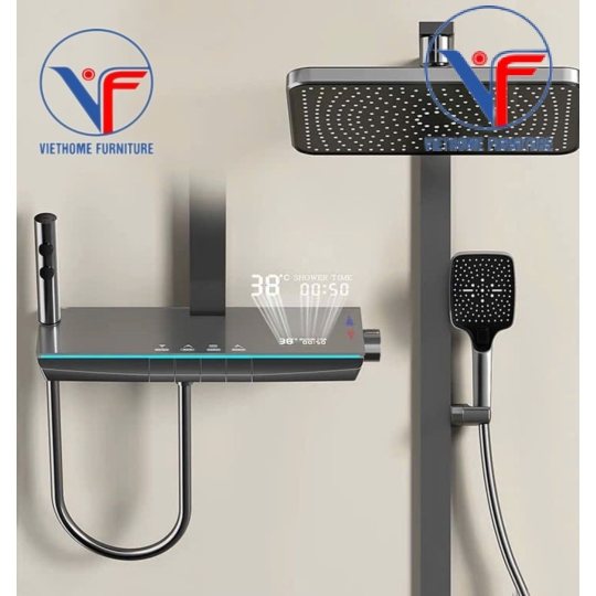 SEN TẮM ĐỨNG NÓNG LẠNH MẶT KÌNH HIỂN THỊ NHIỆT ĐỘ CÓ LED XX11